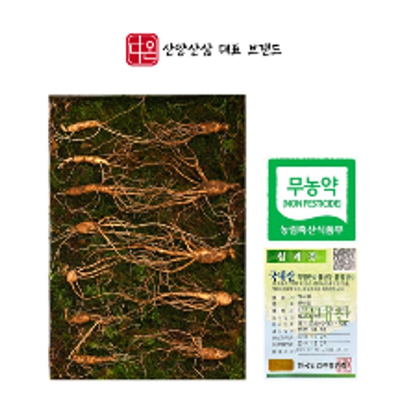 [프라임마케팅코리아] 무농약 산양삼 산양산삼 7년근 소~중 7뿌리, 7년근 중~대 12뿌리(5~7월은 기본포장+금색보자기만 가능)