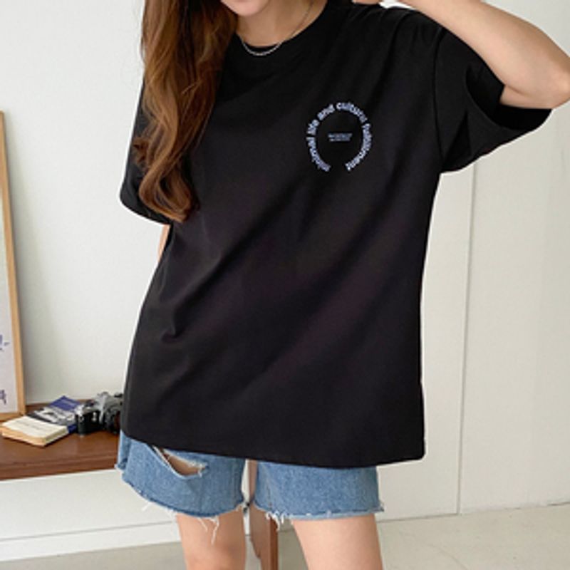 글벅투 영문레터링 베이직 반팔 티셔츠