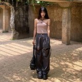 람버느 장미 브로치 홀터 튜브탑