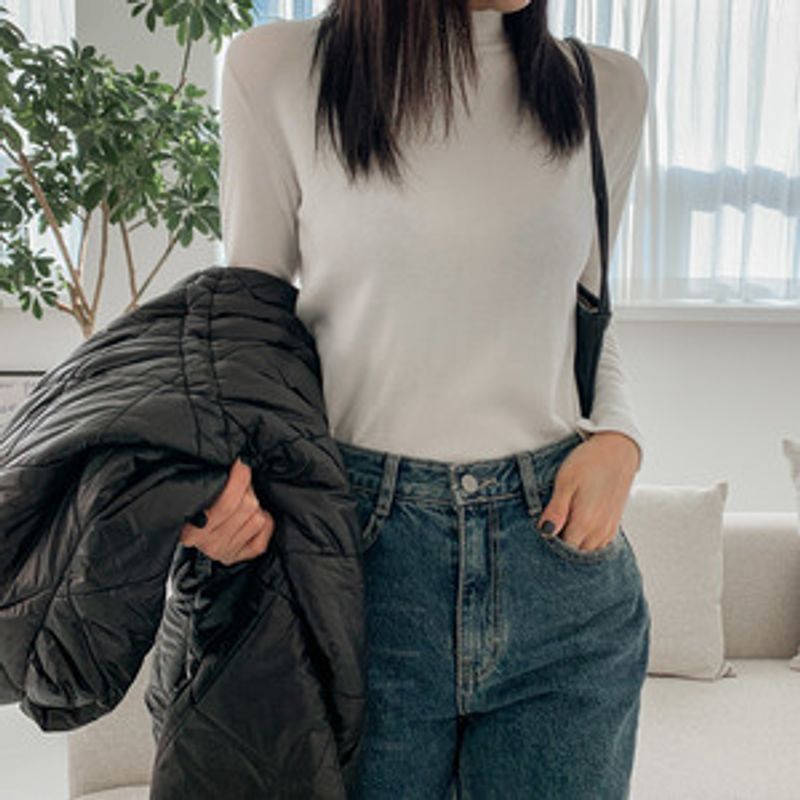 아노라 반폴라 기모 긴팔 티셔츠