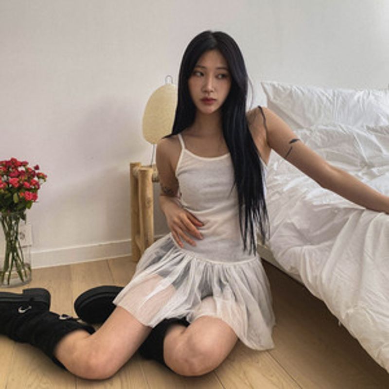 멜로렌 시스루 레이어드 베이직 나시티