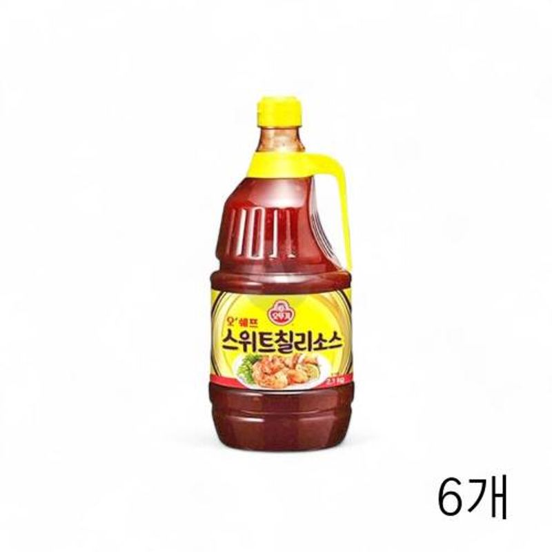 오뚜기 스위트칠리소스 2.1Kg X 6개 대용량 업소용 쌀국수 샤브샤브 월남쌈 튀김소스