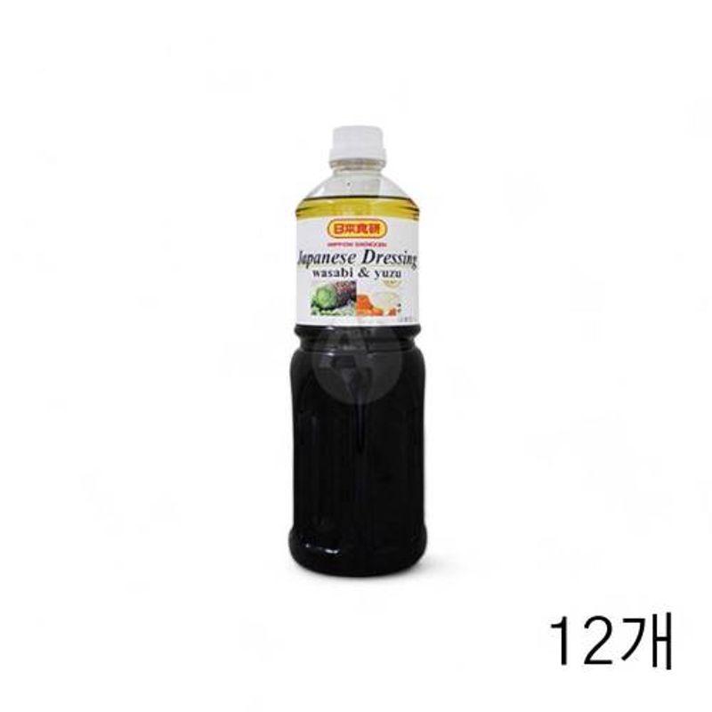 니혼드레싱 와사비 유자 1Kg X12개 샐러드소스 일식 드레싱 일식간장 일본간장 초밥소스