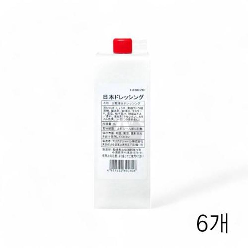 모노링크 니혼드레싱 1L X 6개 업소용 식당용 일식소스 샐러드소스 액상소스 샐러드양념