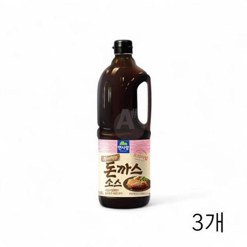 면사랑 프리미엄 부어먹는 돈까스소스 1.8L X 3개 업소용 경양식 옛날돈까스 돈가스소스