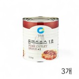 대상 청정원 돈까스소스 1호 3.3Kg X 3개 대용량 돈가스소스 식당용 식자재 양념소스