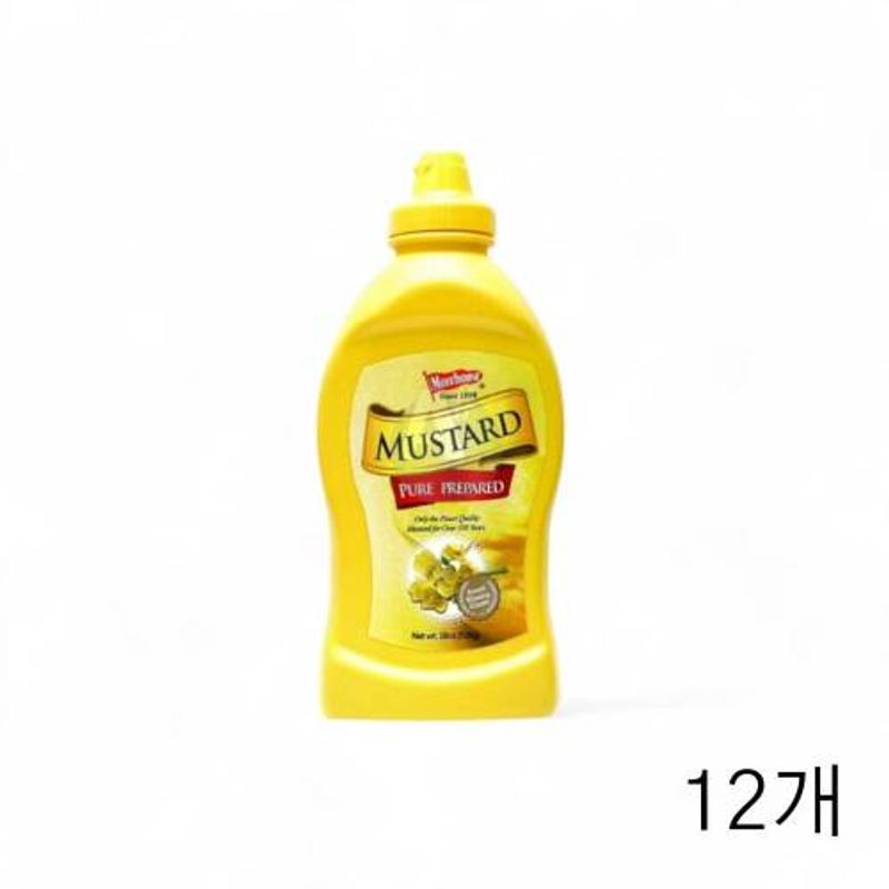 모아하우스 머스타드 538g X 12개 겨자소스 핫도그소스 머스터드양념 훈제오리소스