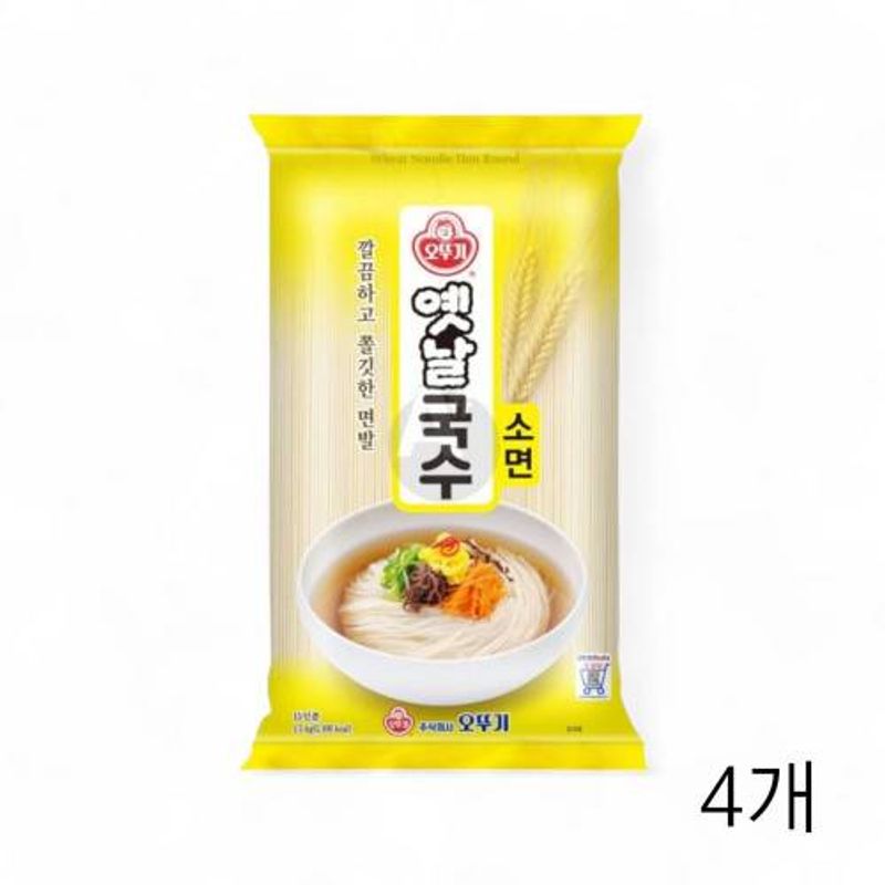 오뚜기 옛날국수 소면 1.5kg X 4개 업소용 가정용 식자재 국수면 소면국수 잔치국수