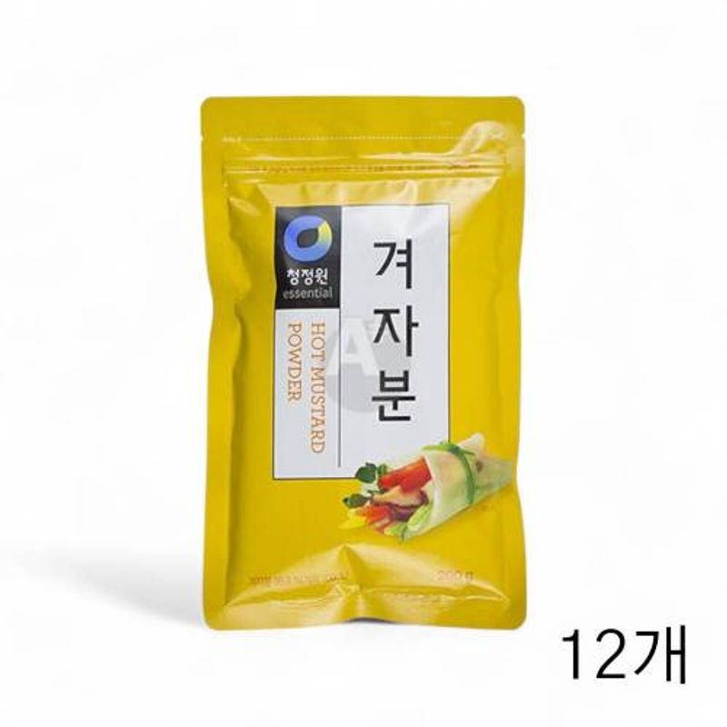 대상 청정원 겨자분 200g X 12개 겨자가루 냉채소스 무쌈말이 겨자소스 해파리냉채소스