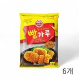 오뚜기 빵가루 1Kg X 6개 식자재 대용량 돈가스 돈까스 튀김옷 음식점 바삭한 튀김용