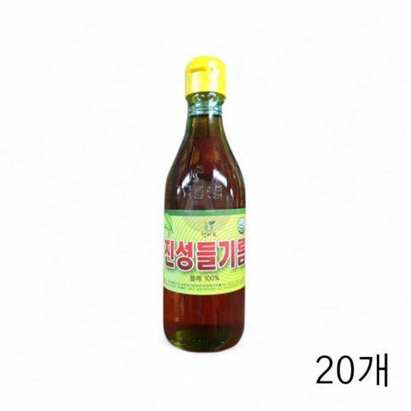 진성 들기름 소 350ML X 20개 가정용 식자재 들깨기름 식당들기름 업소용들기름