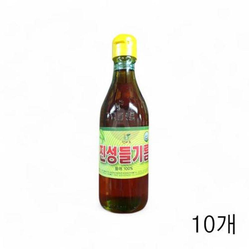진성 들기름 소 350ML X 10개 가정용 식자재 들깨기름 식당들기름 업소용들기름