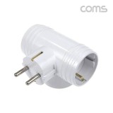 Coms 멀티탭 3구 접지 콘센트 16A 250V 대한 T자형 P2047