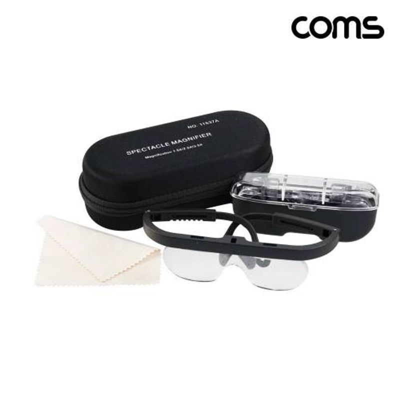 Coms 정밀 작업 확대경 안경 거치형 1.5x 2.5x 3.5x 돋보기 BF313