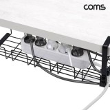 Coms 무타공 멀티탭 거치대 선반 트레이 콘센트 전선 정리 TB809
