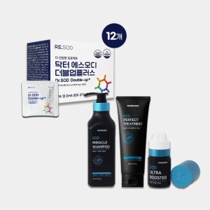 나와모 탈모 케어세트(더블업플러스 12, 부스터 12, 샴푸 6, 트리트먼트 3개 세트구성)